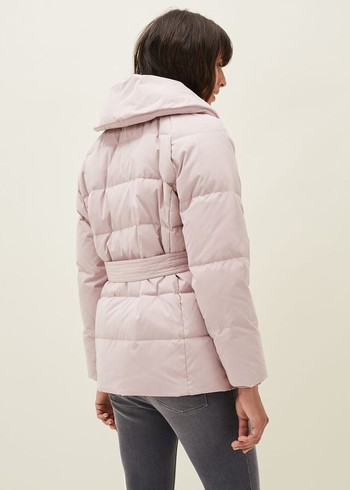 Phase Eight Kyra Wrap Puffer Coats Pink Canada | XYSHLN-890